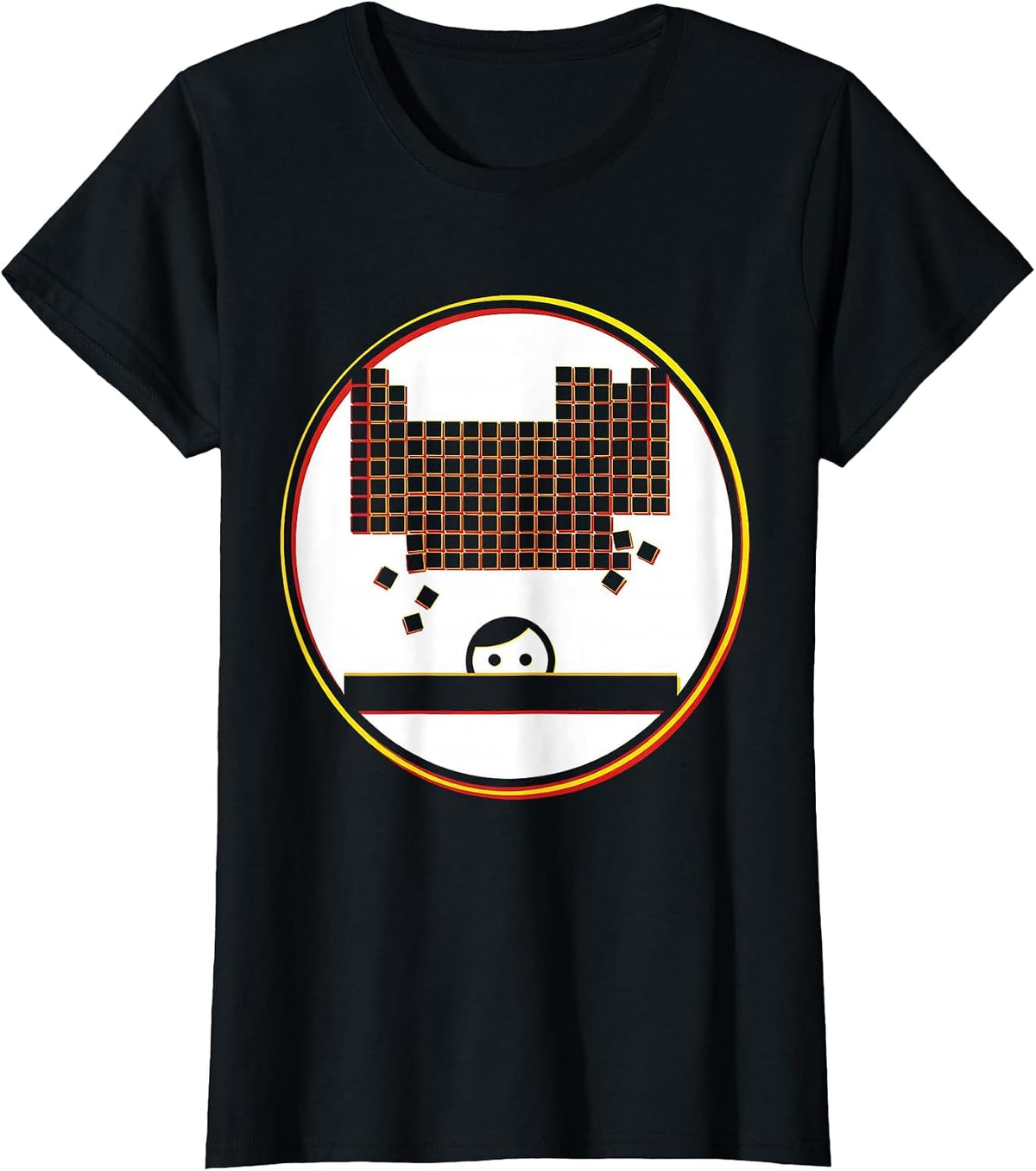Periodic Table Curious Kid Lab Scene T-Shirt - Black