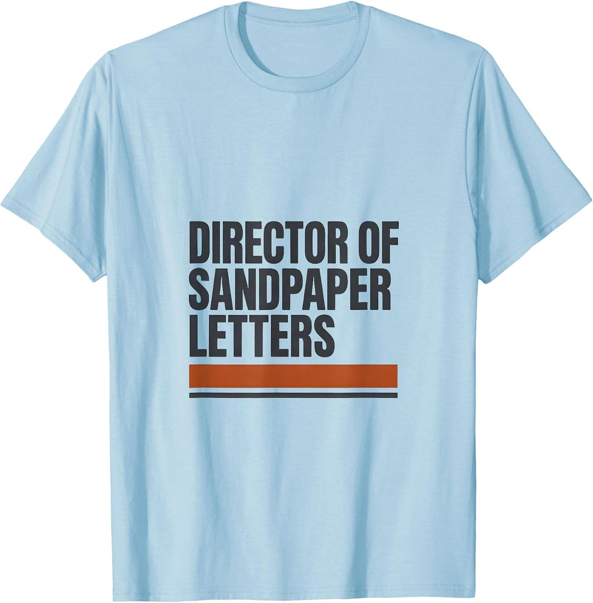 Men's Director Of Sandpaper Letters Montessori Teacher Humor T-Shirt - Baby Blue