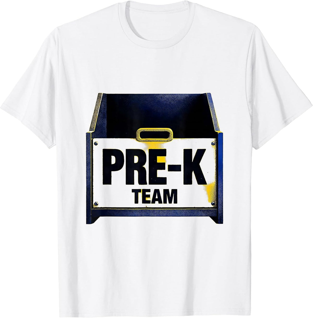 Men's Pre-K Team Funny Preschool Teacher First Day of School Gift T-Shirt - White