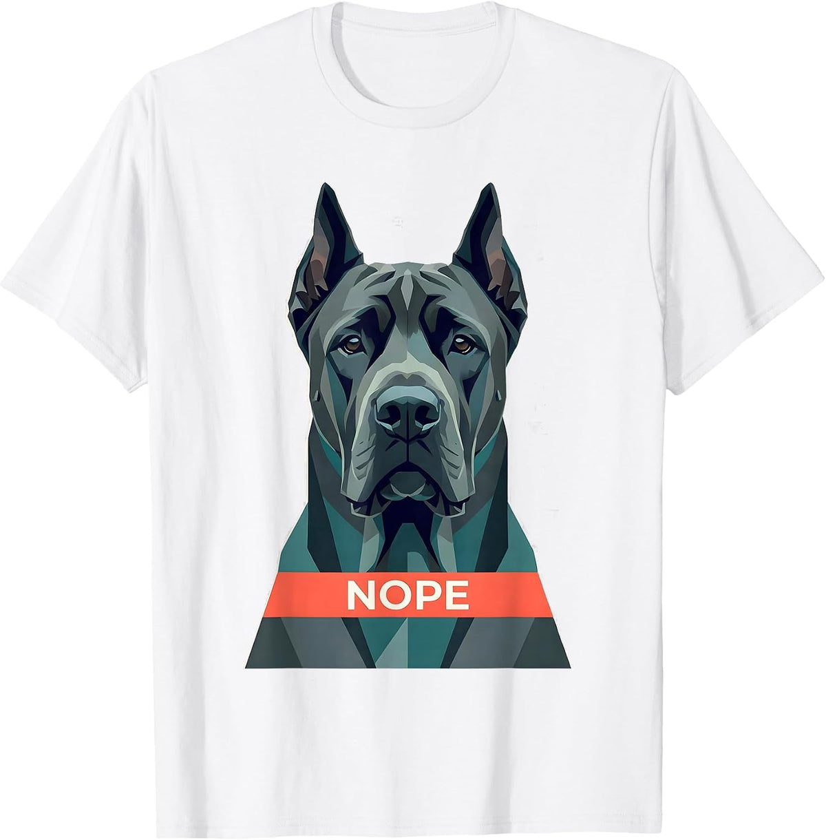 Nope Funny Great Dane Dog Lover Breed Meme T-Shirt - White