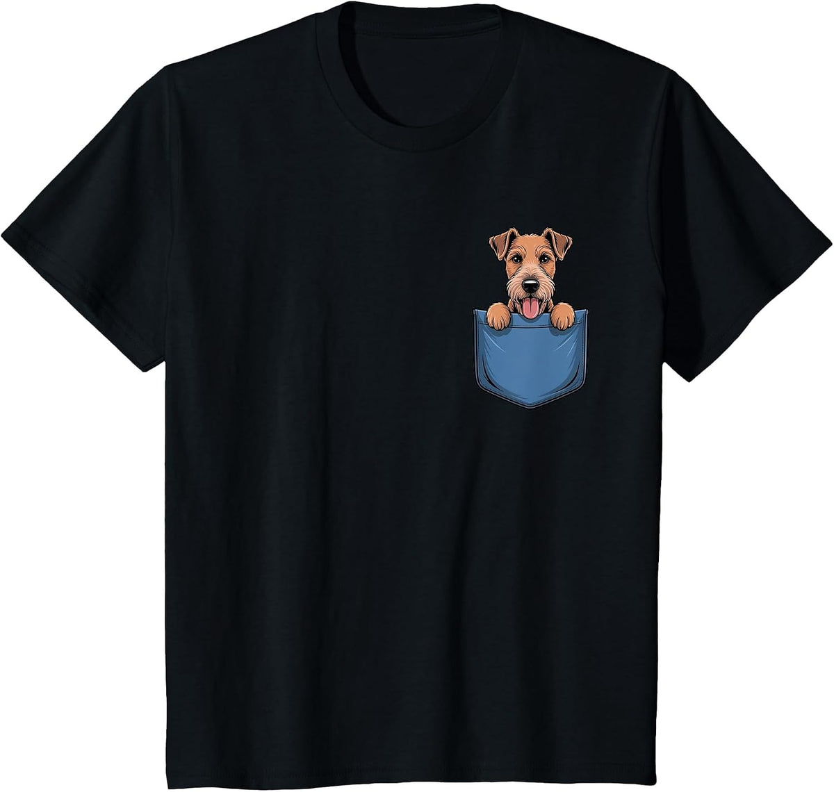 Cute Pocket Irish Terrier Lover Dog Mom T-Shirt - Black