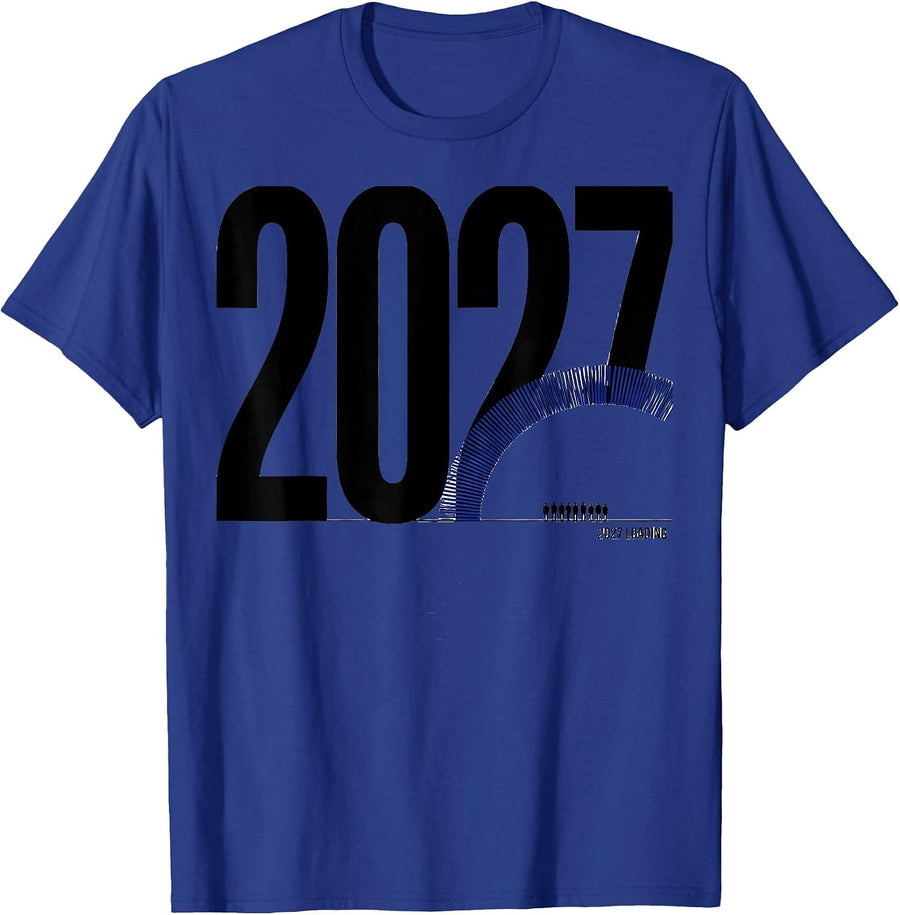2027 Loading Swiss International New Year Party Host Family T-Shirt - Royal Blue