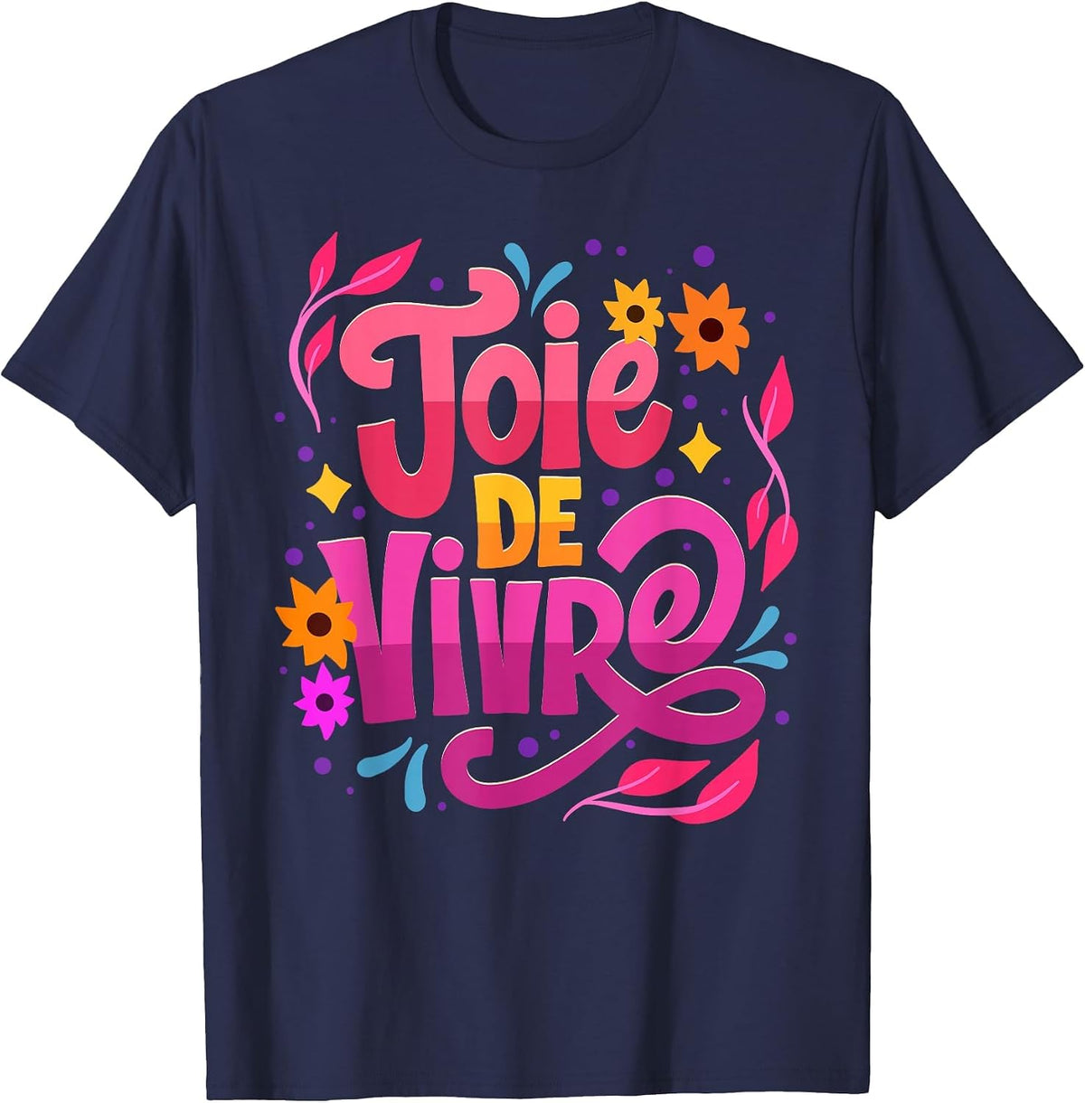 Joie De Vivre - Mardi Gras T-Shirt - Navy Blue