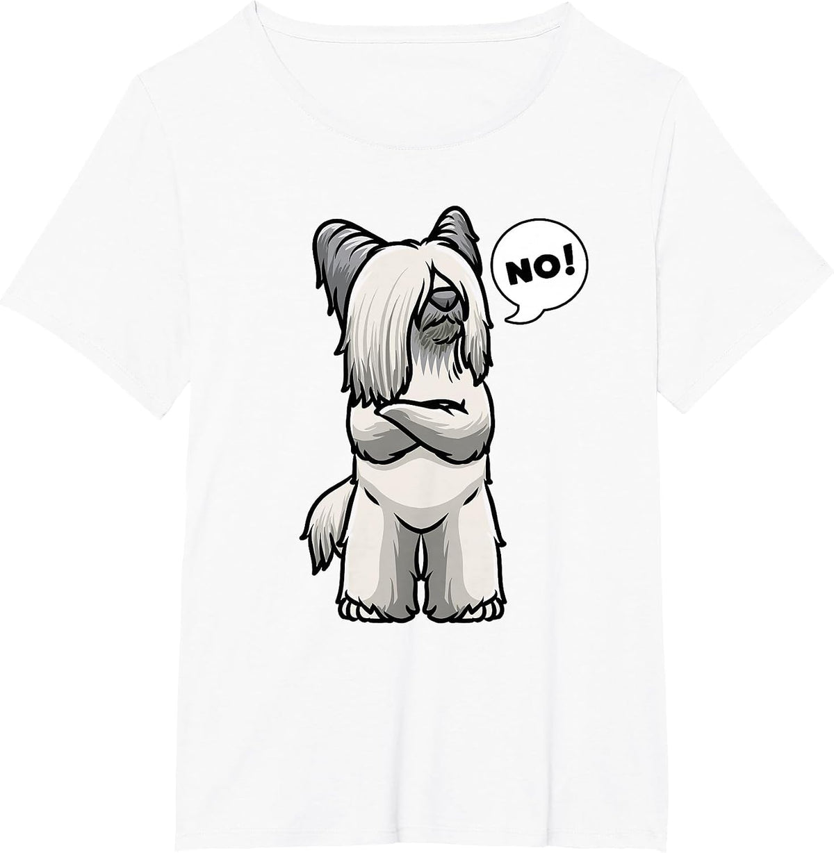 Skye Terrier Dog T-Shirt - White