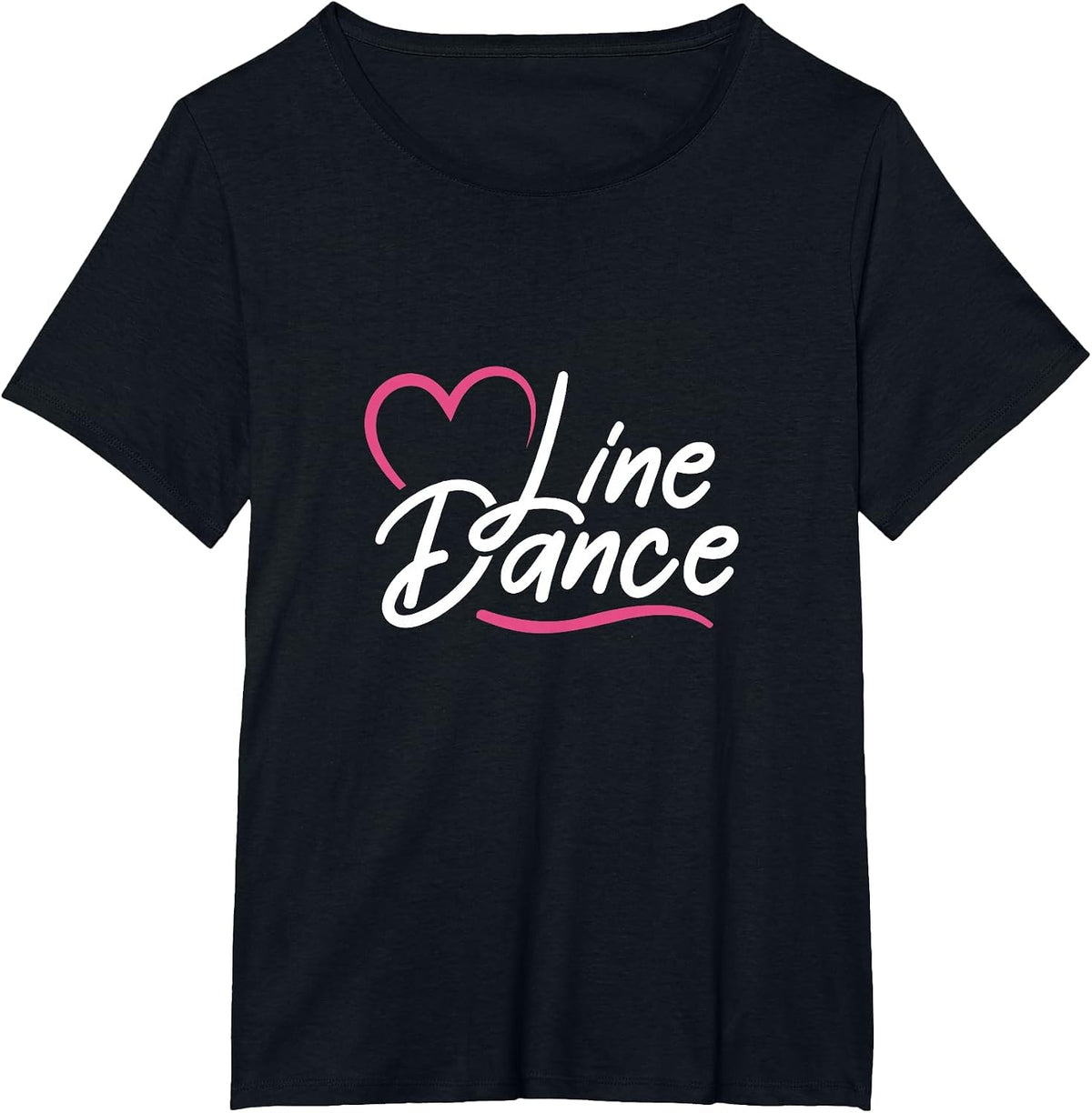 Line Dance Heart Western Line Dancing Cowgirl Dancer T-Shirt - Black
