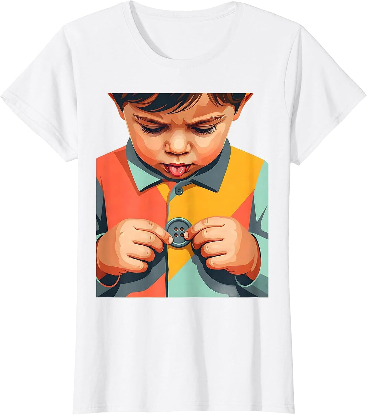 Occupational Therapy Child Buttoning Shirt Design T-Shirt - White