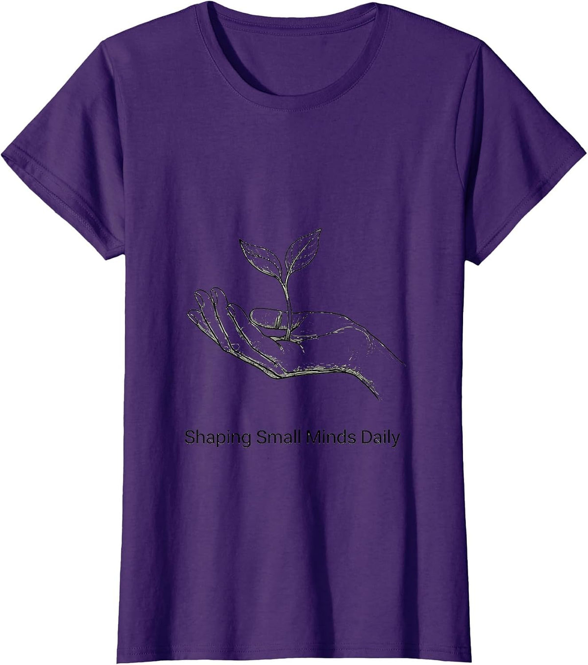 Women's Shaping Small Minds Daily Preschool Teacher T-Shirt - Purple