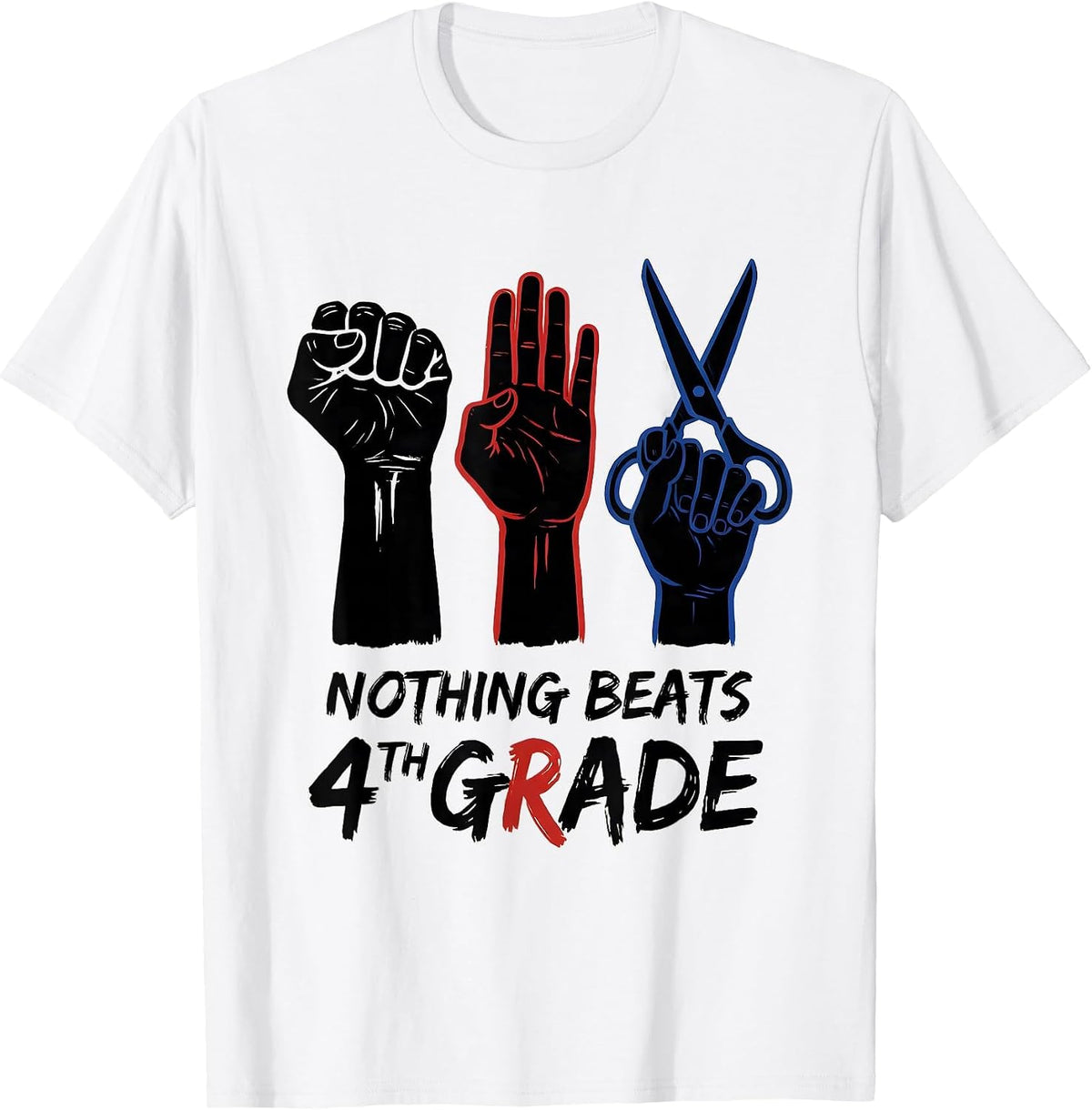 Men's Nothing Beats 4th Grade Funny Grade Team Back To School T-Shirt - White