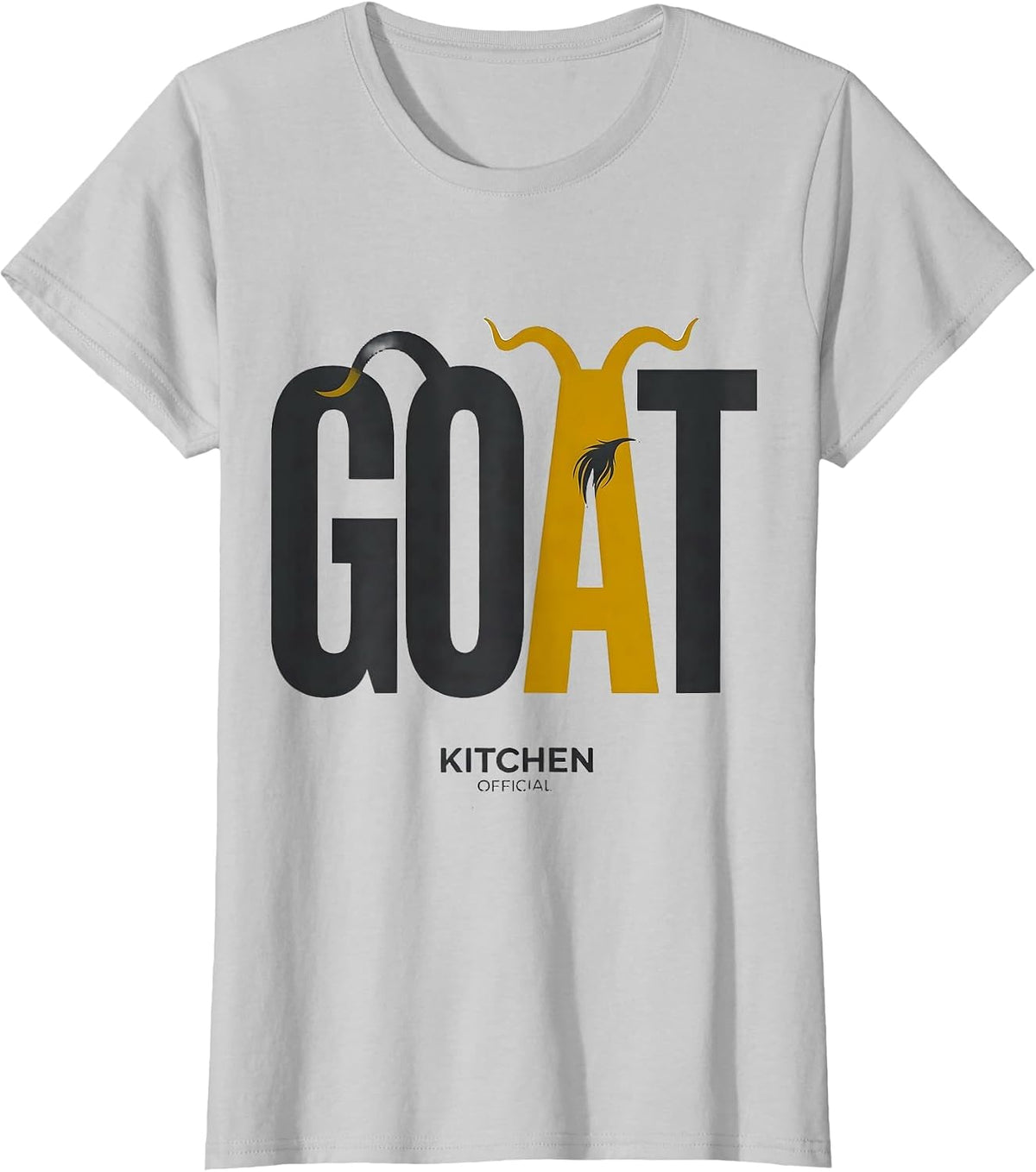 Women's Kitchen GOAT Official Funny Goat Lover Farm Animal Humor T-Shirt - Silver Grey