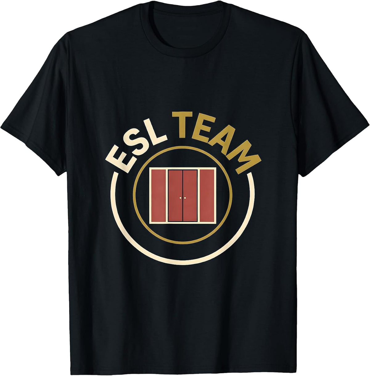 Men's ESL Team Wholesome Professional Dual Language Teacher T-Shirt - Black