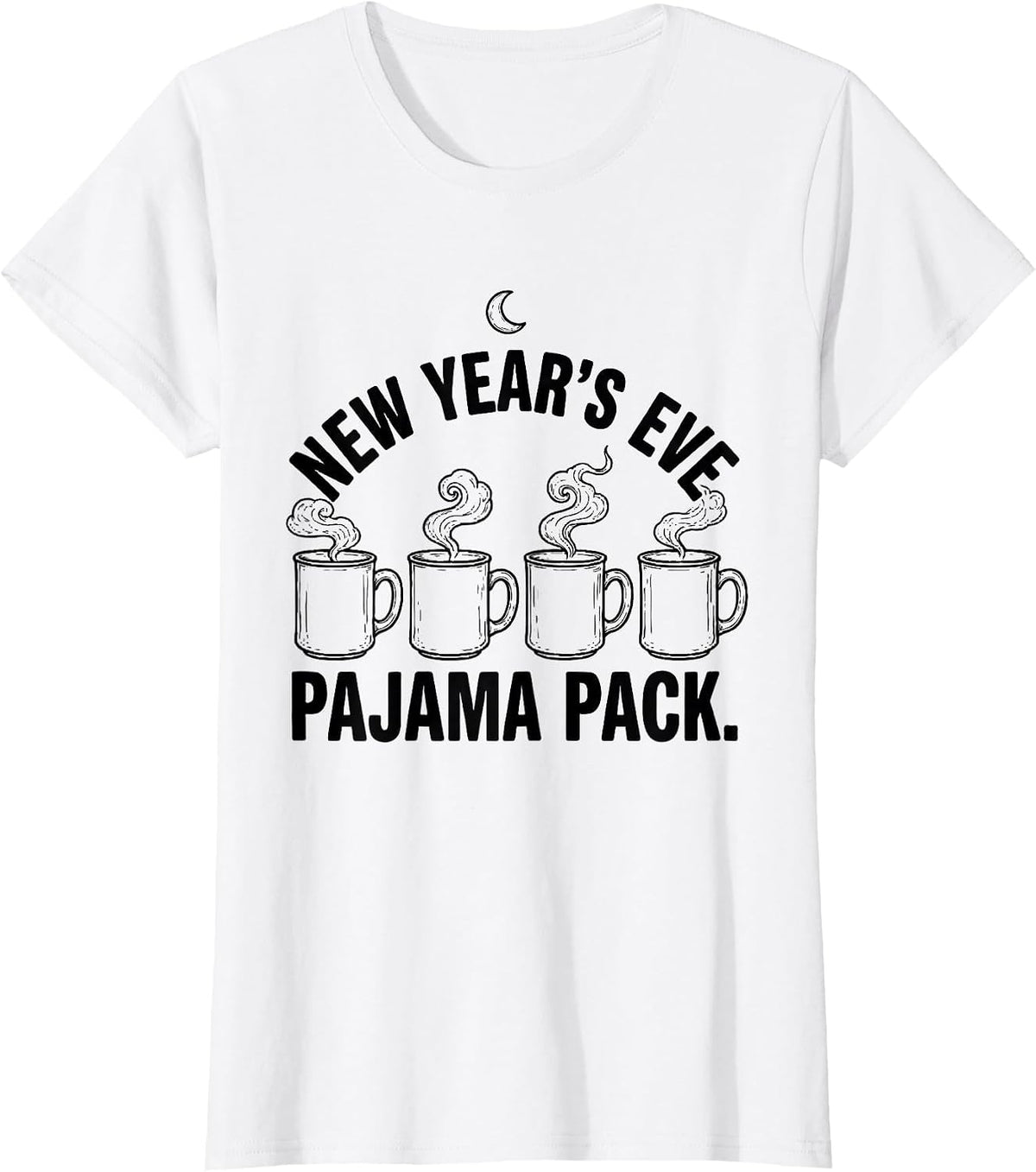 New Year's Eve Pajama Pack Funny Family Party Matching T-Shirt - White