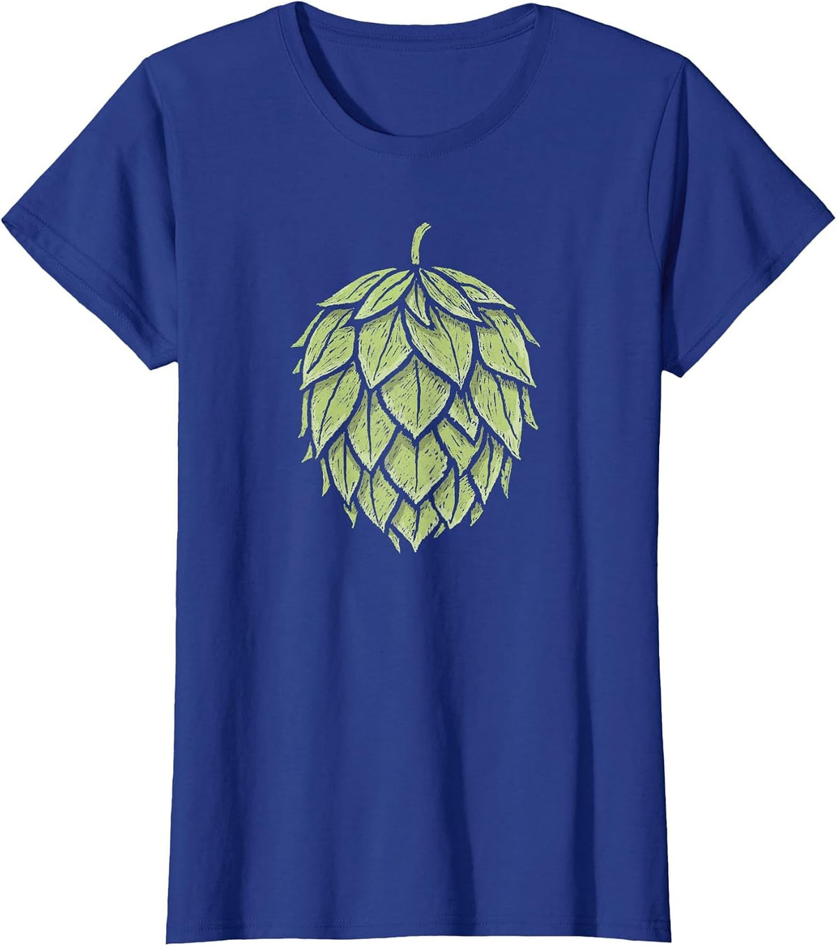 Retro Hops Lover Vintage Minimalist Beer Graphic T-Shirt - Royal Blue