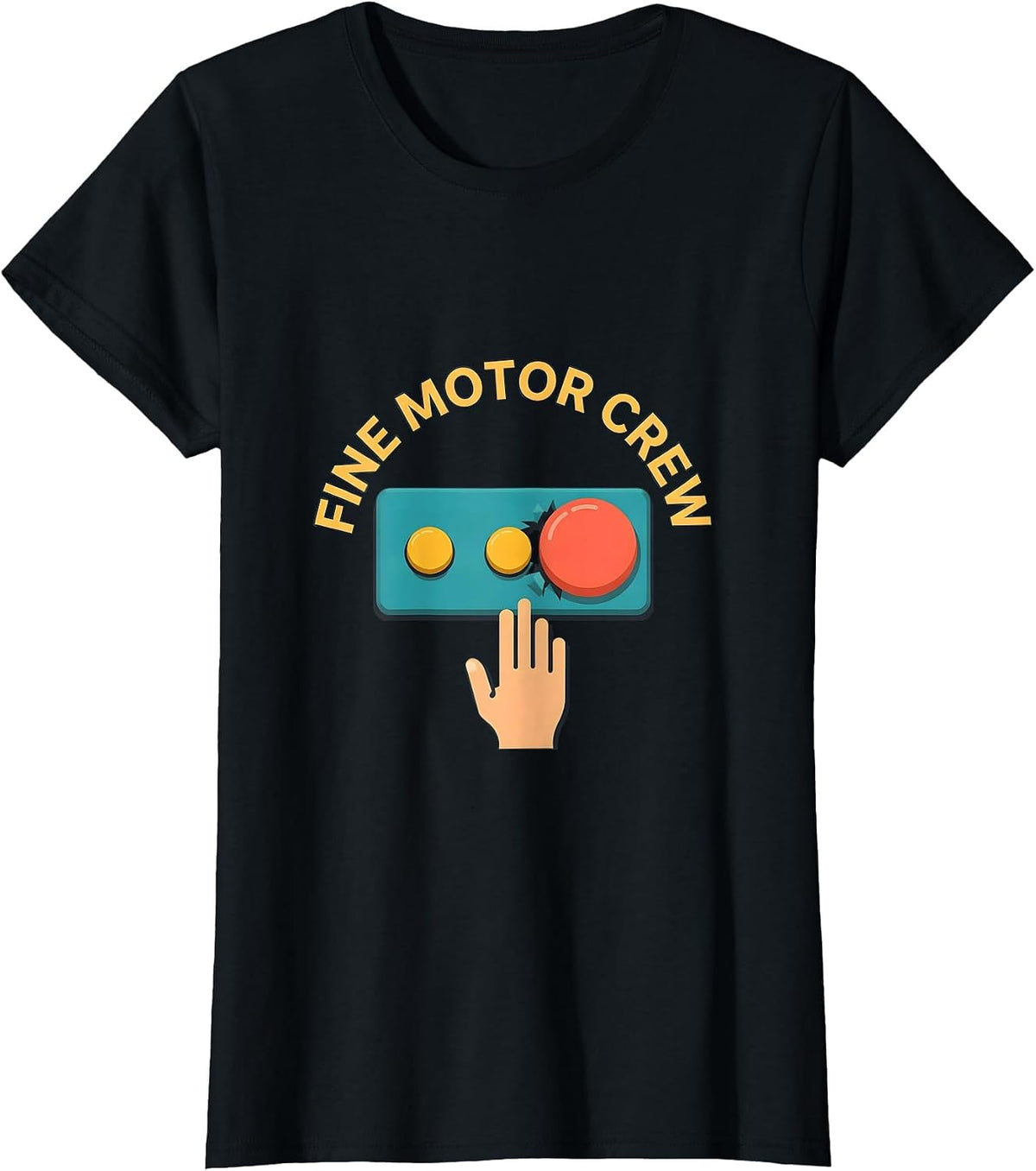 Fine Motor Crew Funny Occupational Therapy OT Month T-Shirt - Black