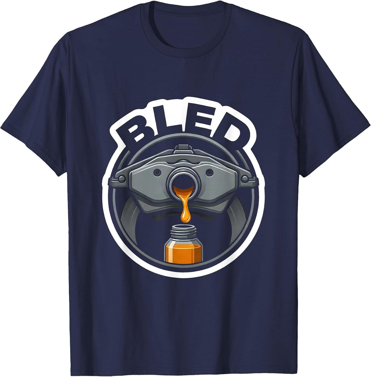 Bled Funny Car Enthusiast Mechanic Car Guy Gift T-Shirt - Navy Blue