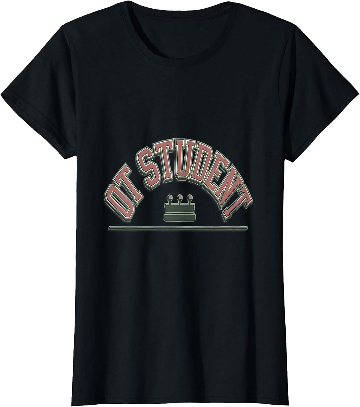 OT Student Bold Collegiate Occupational Therapy OT Month T-Shirt - Black