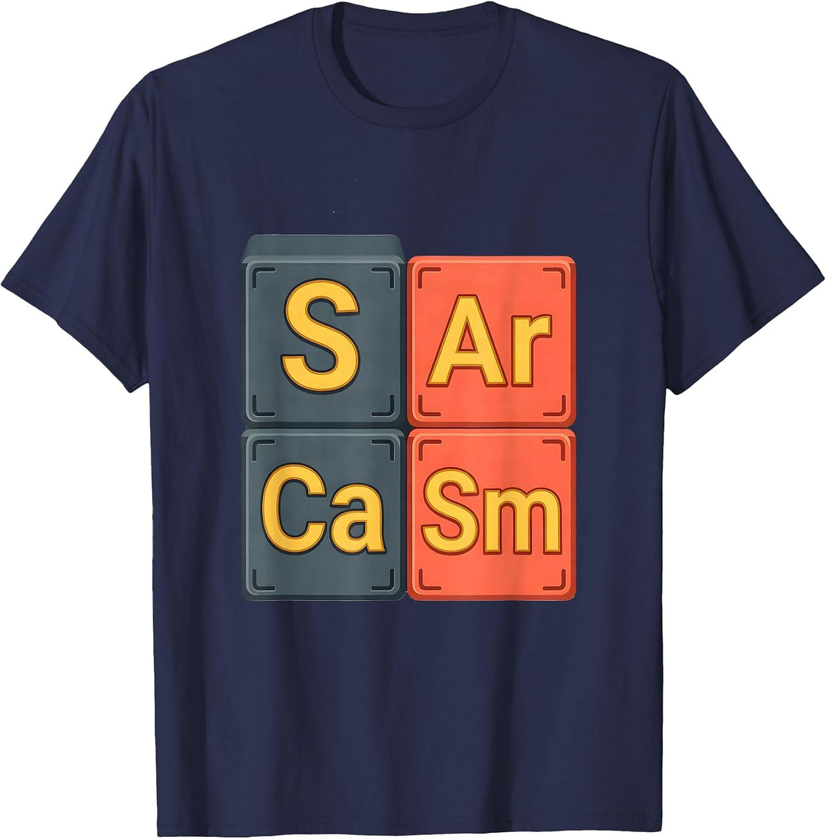 SArCaSm Funny Chemistry Science Student Nerdy Pun T-Shirt - Navy Blue