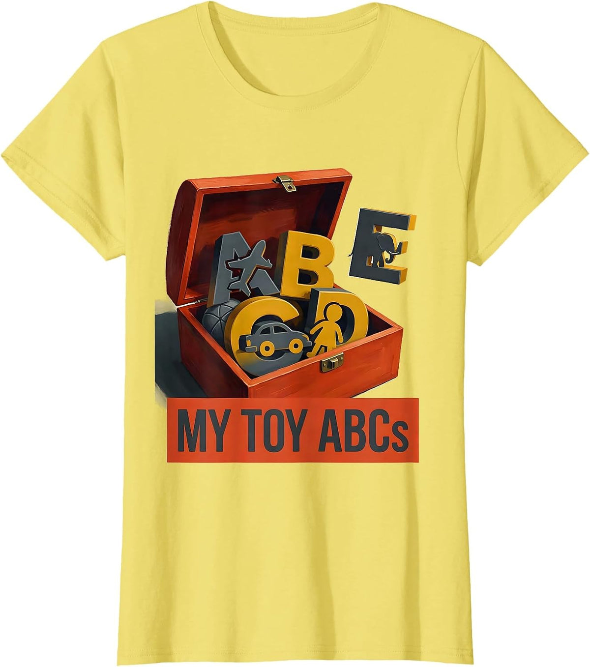 My Toy ABCs Educational Kids Alphabet Learning Preschool T-Shirt - Lemon Yellow