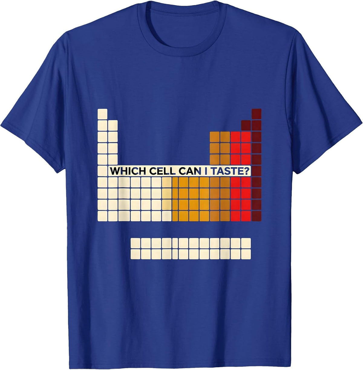 Men's Which Cell Can I Taste Funny Periodic Table Science Teacher T-Shirt - Royal Blue