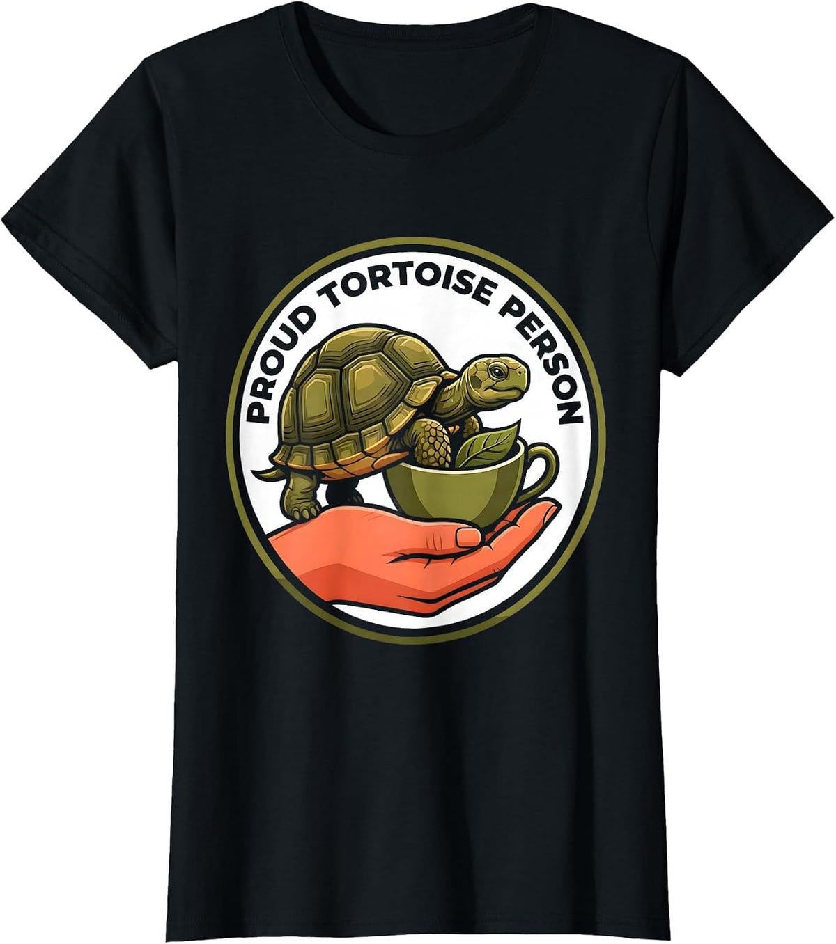 Proud Tortoise Person Funny Tortoise Lover Pet Humor T-Shirt - Black