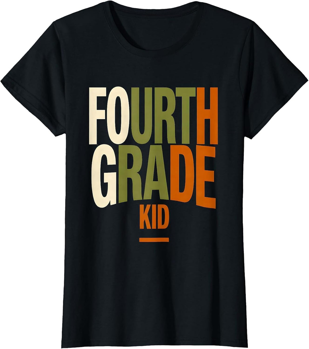 Fourth Grade Kid Camo Back To School Boys Teachers T-Shirt - Black