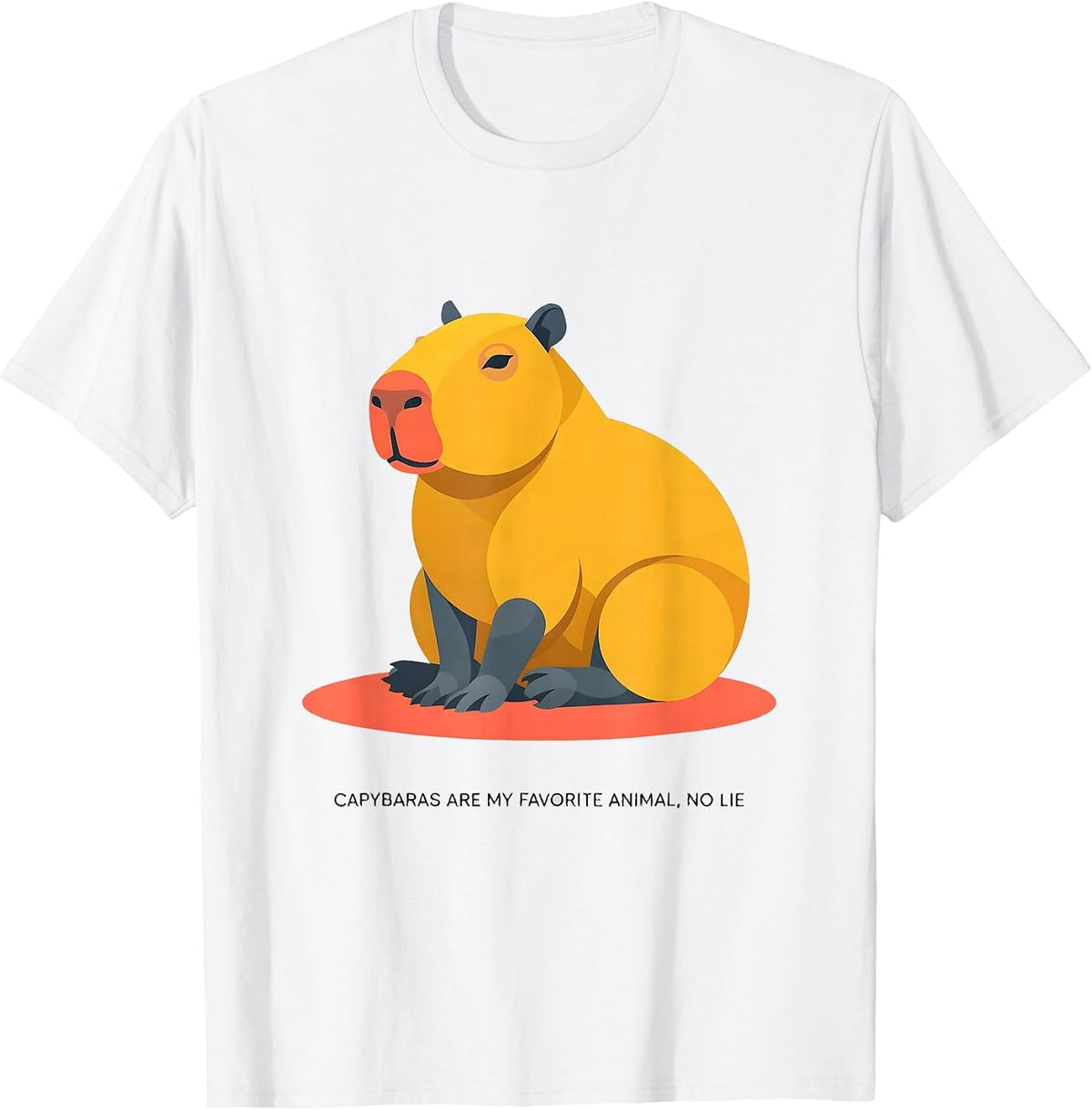 Men's Capybaras Are My Favorite Animal, No Lie Funny T-Shirt - White