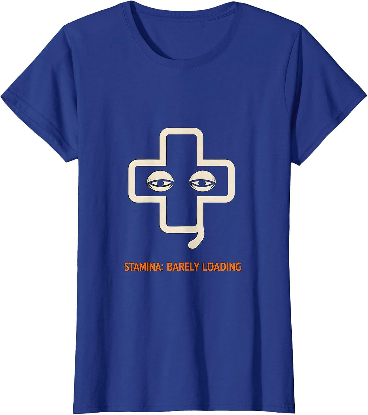 Women's Stamina: Barely Loading Funny Capybara Gamer Humor T-Shirt - Royal Blue