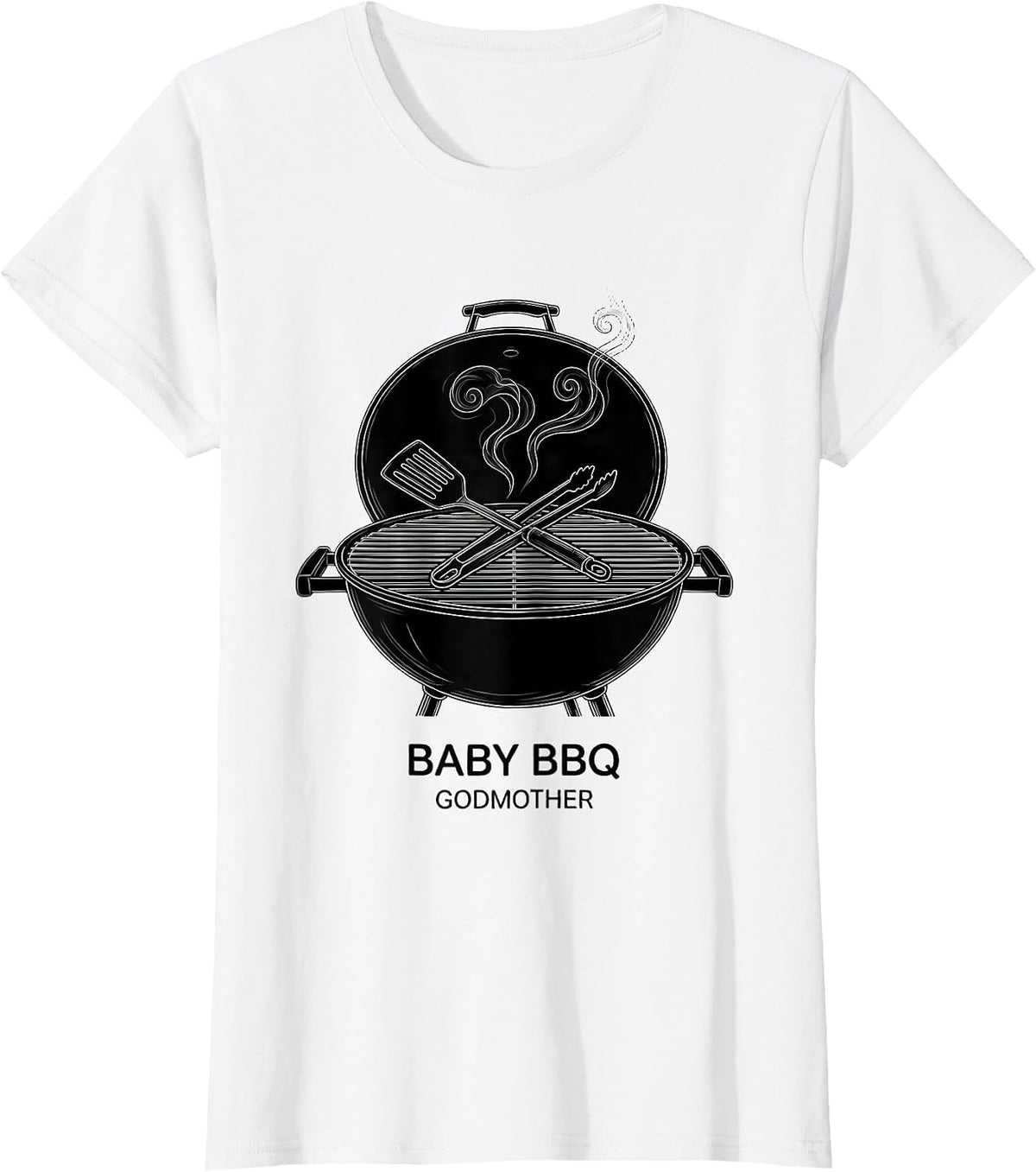 Baby BBQ Godmother Funny Matching Family Reunion T-Shirt - White