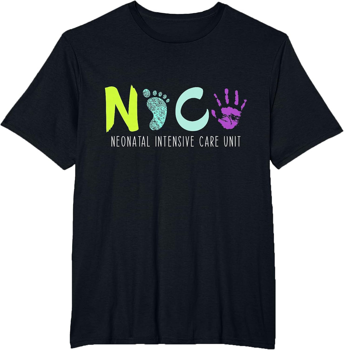 NICU Neonatal Intensive Care Unit NICU Nurse Appreciation T-Shirt - Black