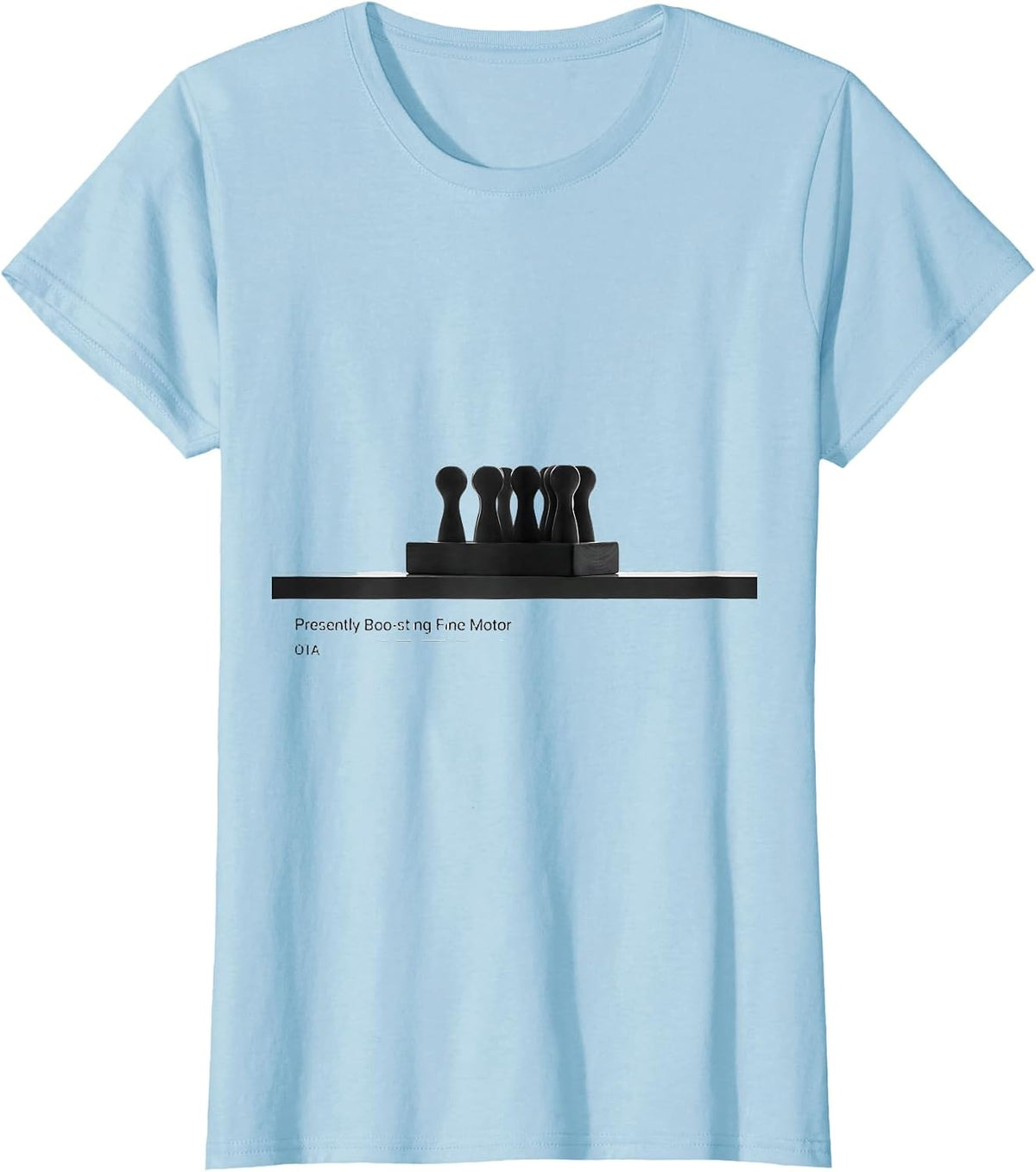 Women's Presently Boo-sting Fine Motor OTA Occupational Therapy T-Shirt - Baby Blue