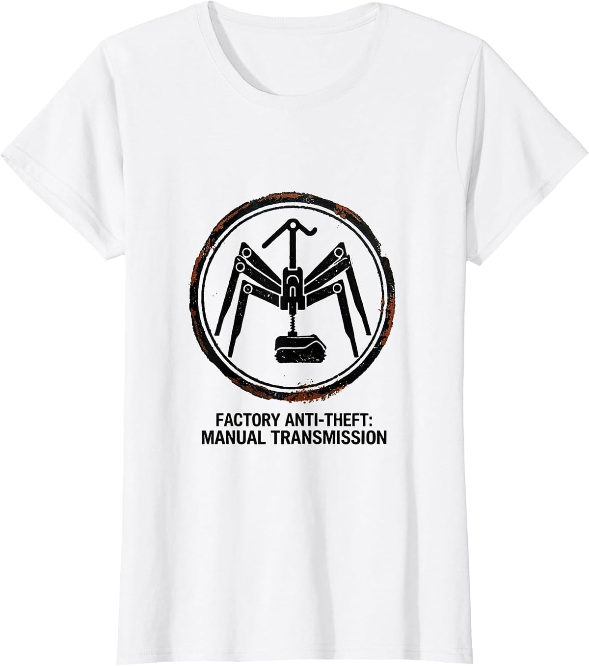 Factory Anti-Theft: Manual Transmission Car Guy T-Shirt - White
