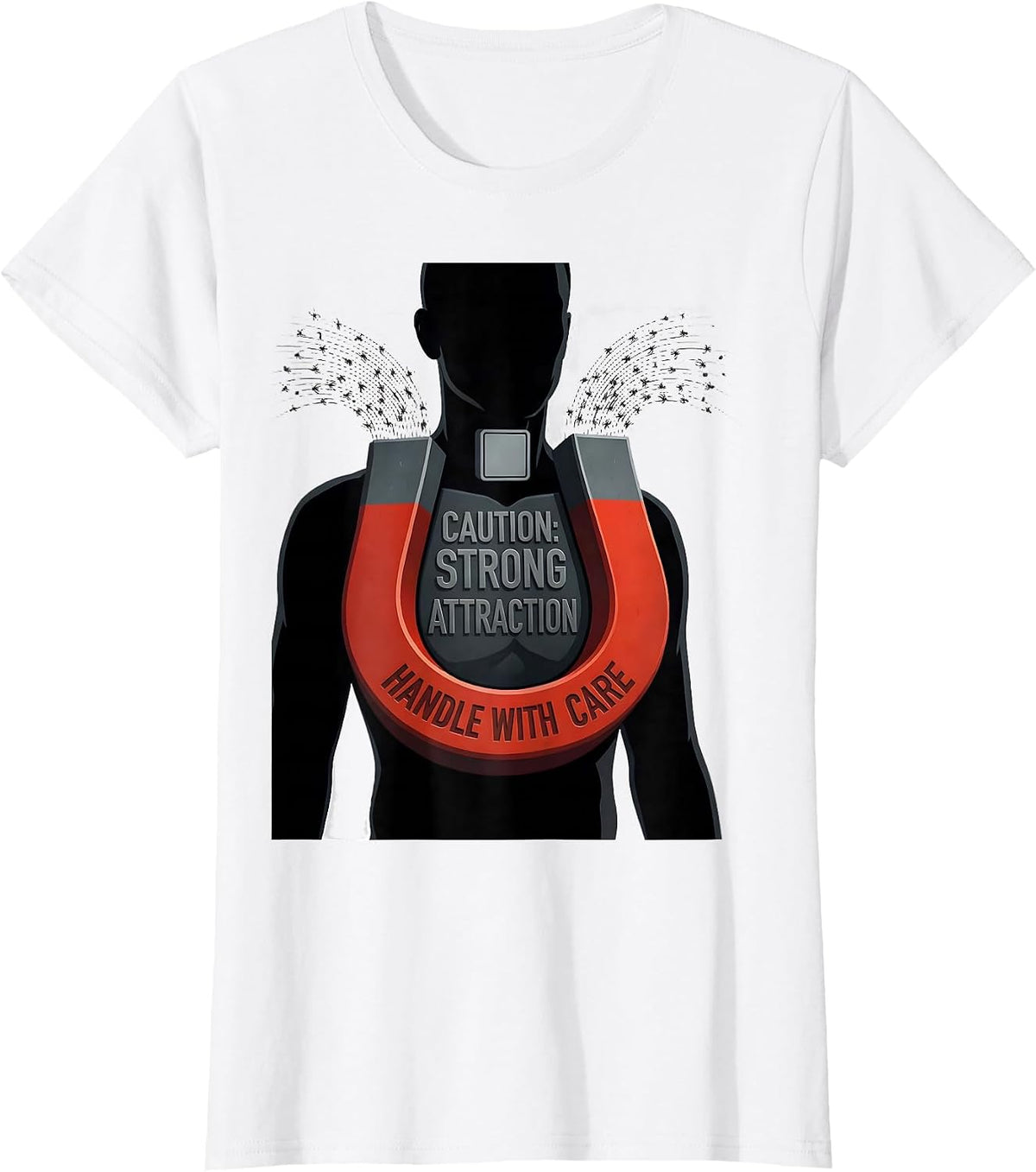 Caution: Strong Attraction, Handle With Care Science Teacher T-Shirt - White