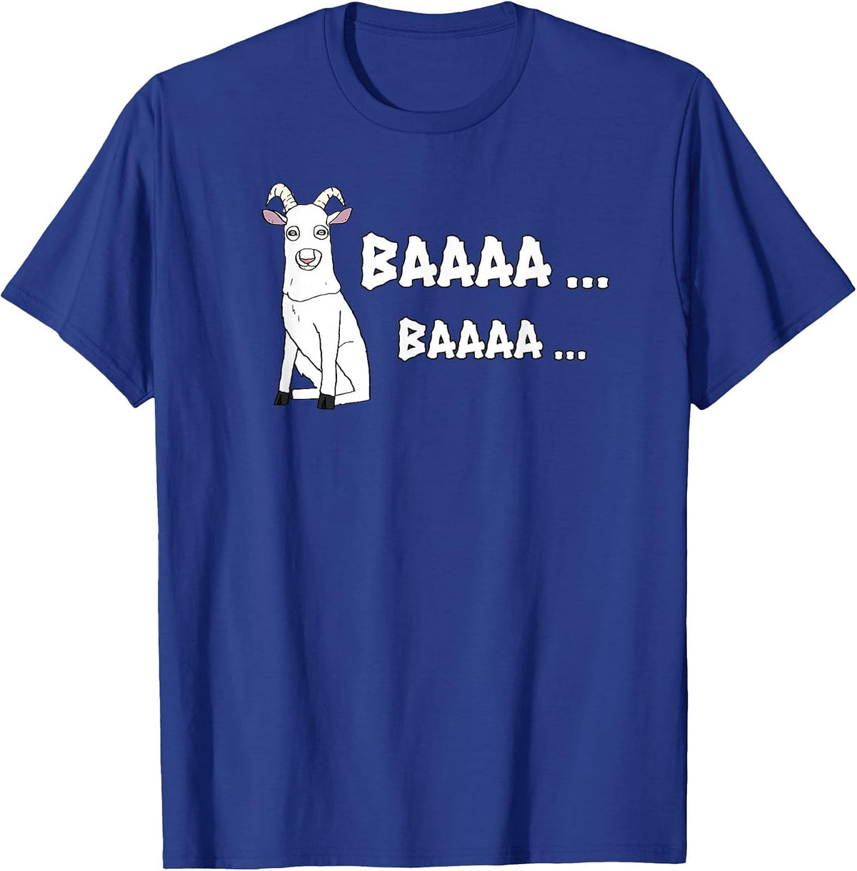 Goat Scary Ghost Baaaa Halloween T-Shirt Pet Shirt T-Shirt - Royal Blue