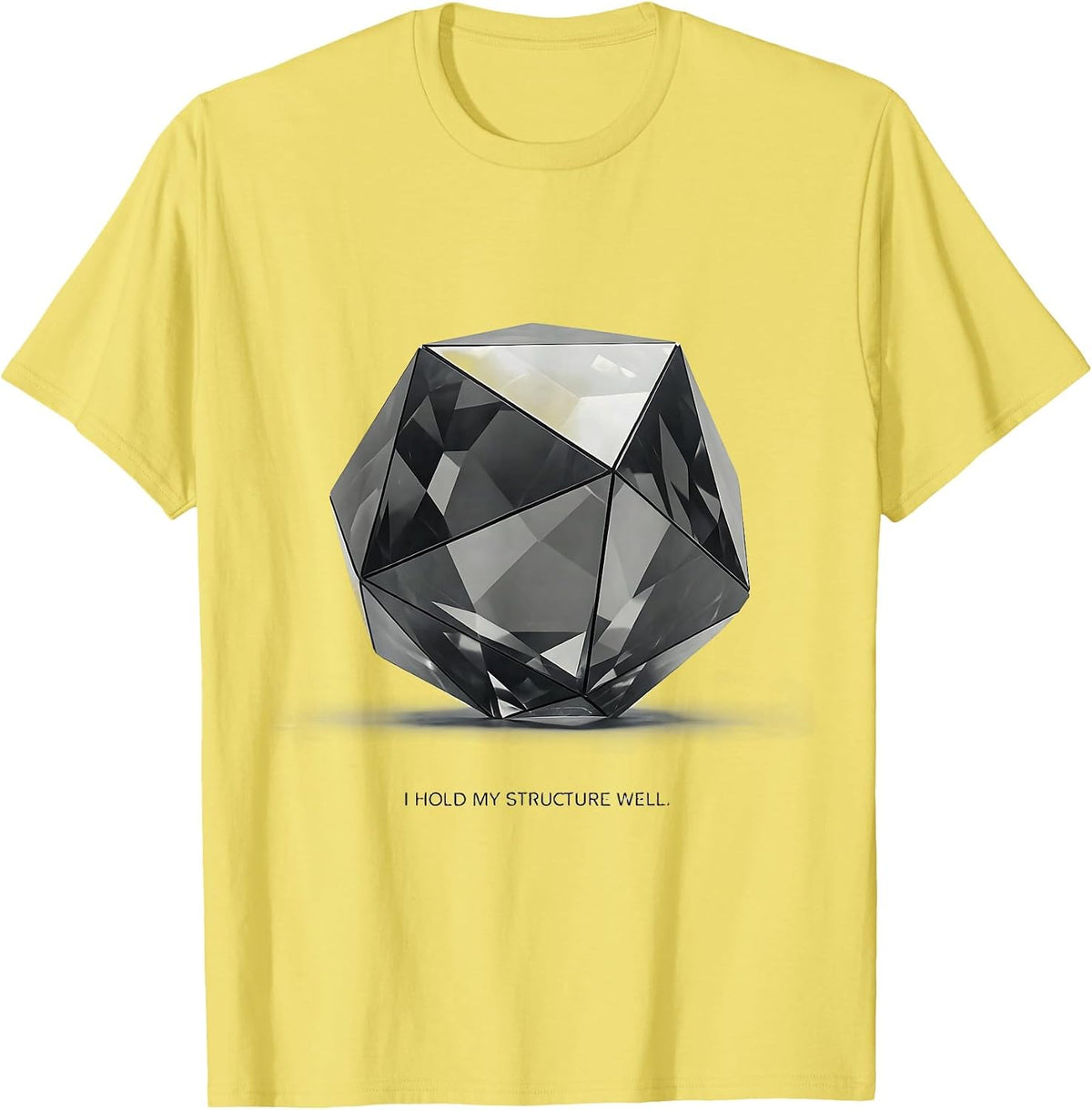 Men's I Hold My Structure Well Funny Science Teacher Gift T-Shirt - Lemon Yellow