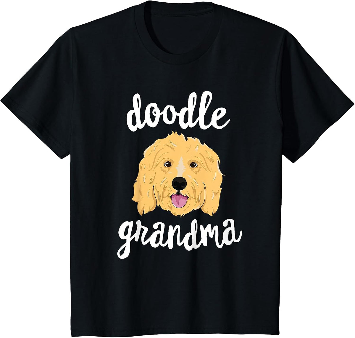 Golden Doodle Grandma Pawma Dog Grandparents Grand Maw T-Shirt - Black