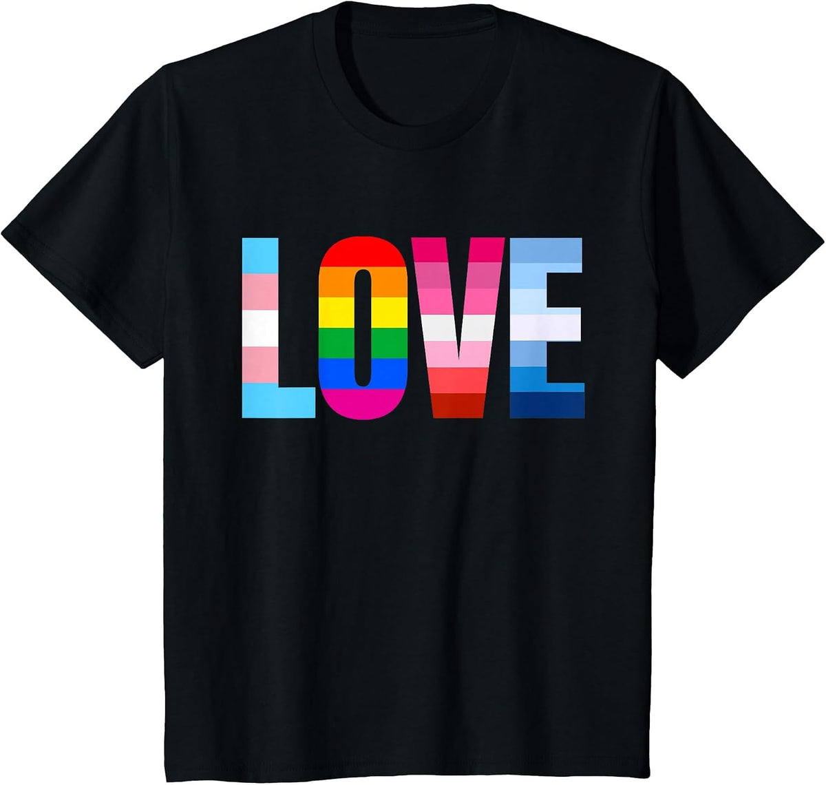 LGBT Pride Rainbow LGBTQ Love T-Shirt - Black