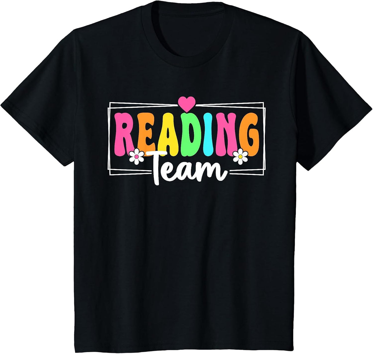 Reading Team Teacher Back to School Reading Teacher T-Shirt - Black
