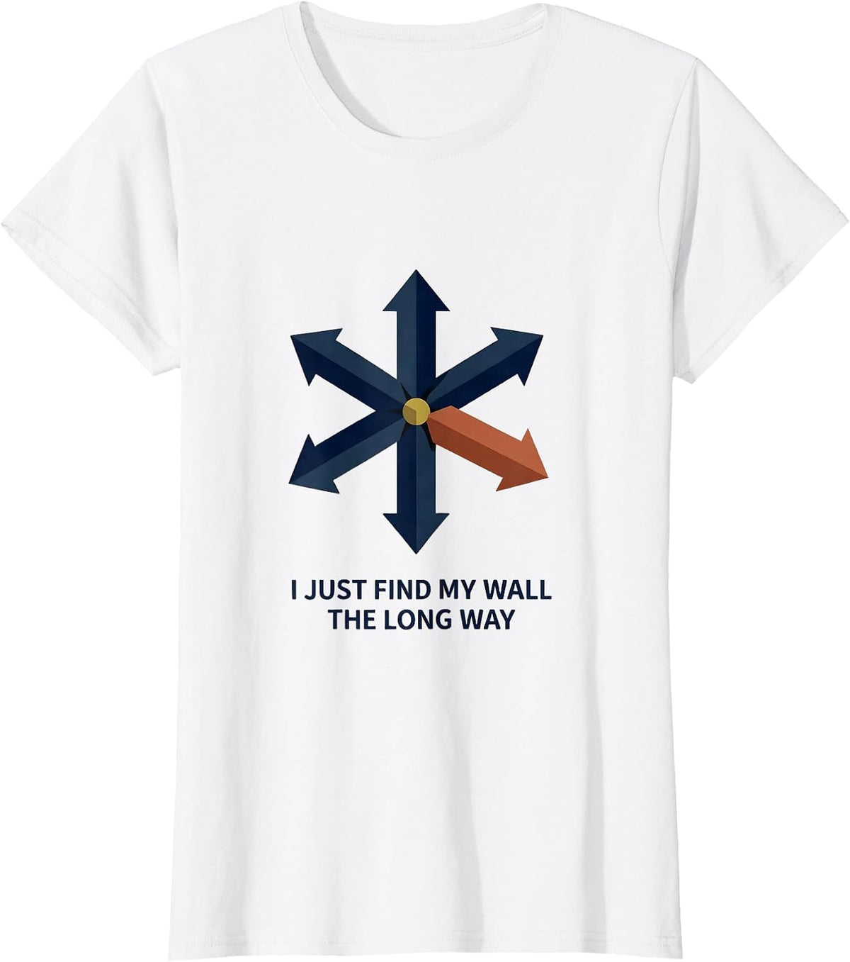 I Just Find My Wall The Long Way Funny Line Dance Group T-Shirt - White