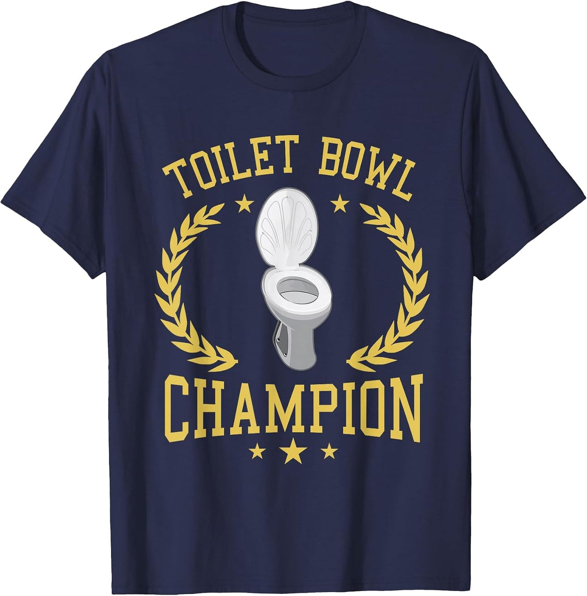 Toilet Bowl Champion Funny Fantasy Football Player T-Shirt - Navy Blue