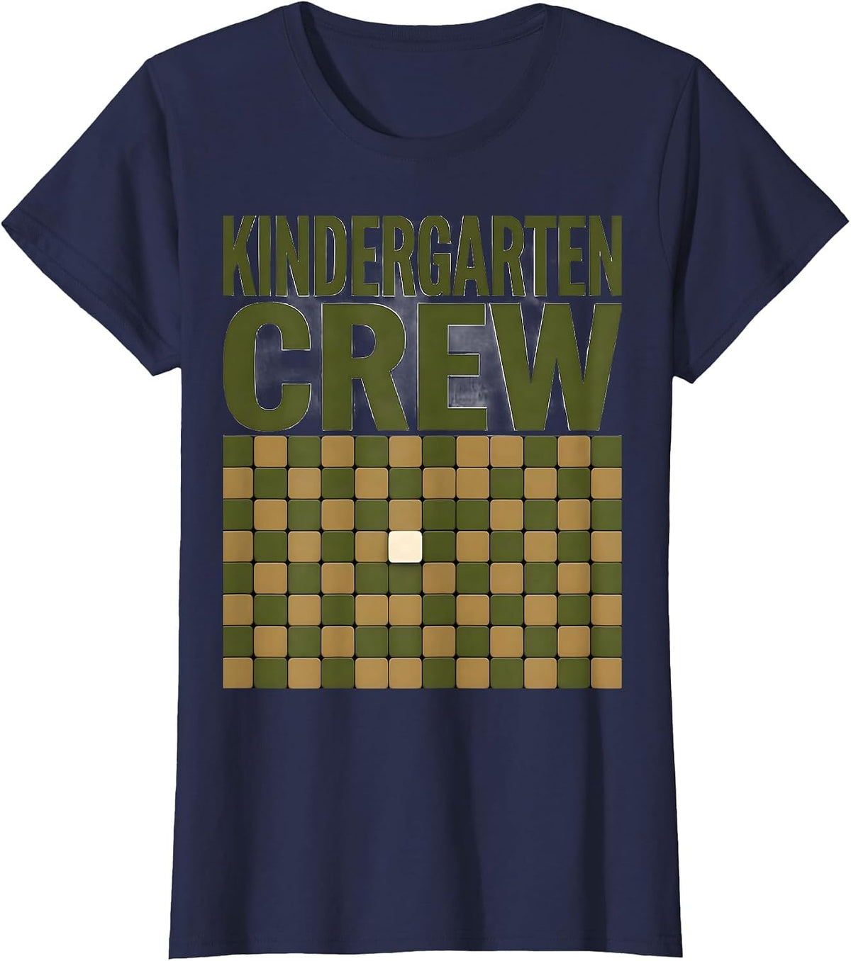 Women's Kindergarten Crew Camo Back To School Boys First Day T-Shirt - Navy Blue