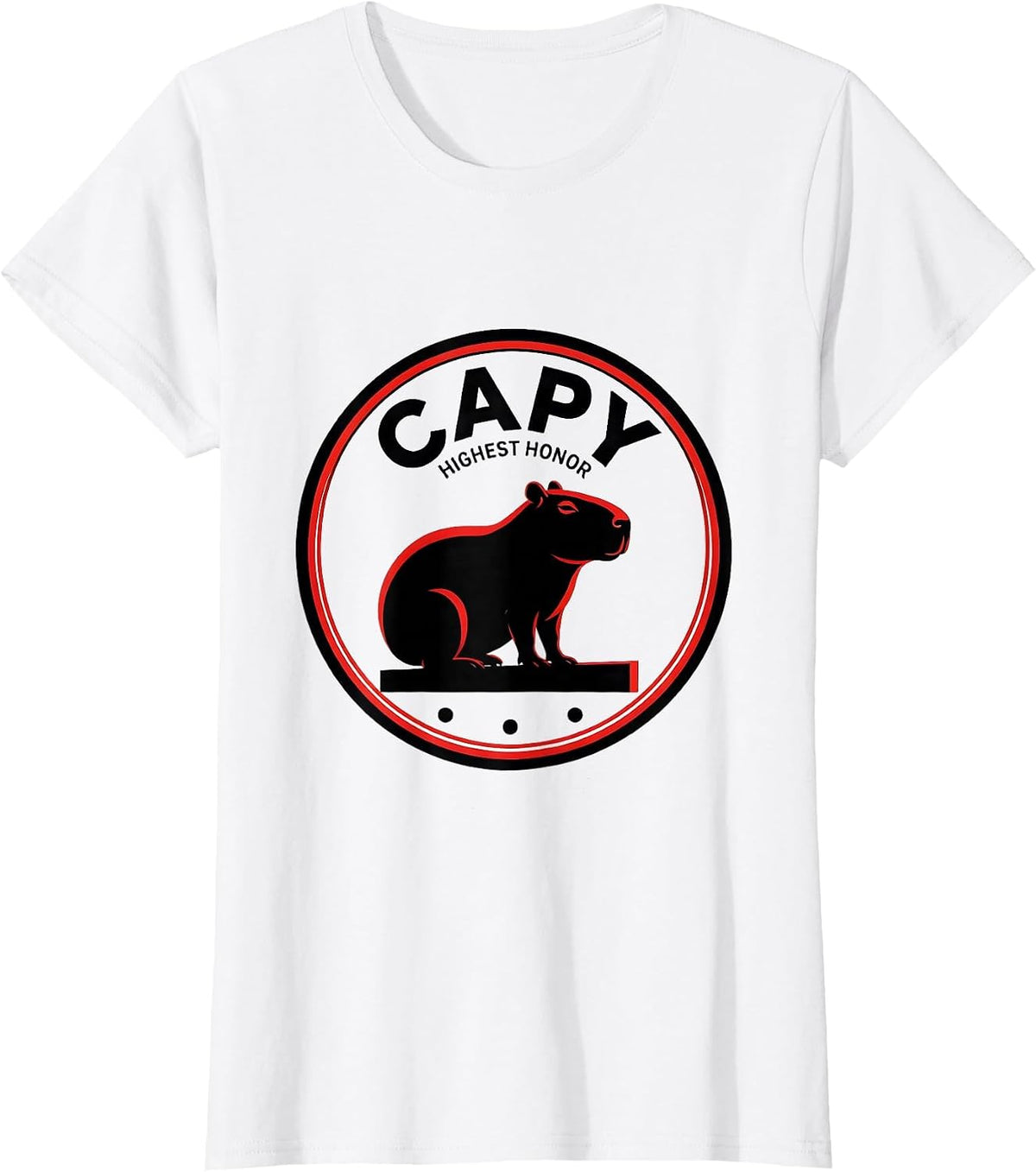 Capy, Highest Honor Funny Capybara Meme Animal Lover Humor T-Shirt - White