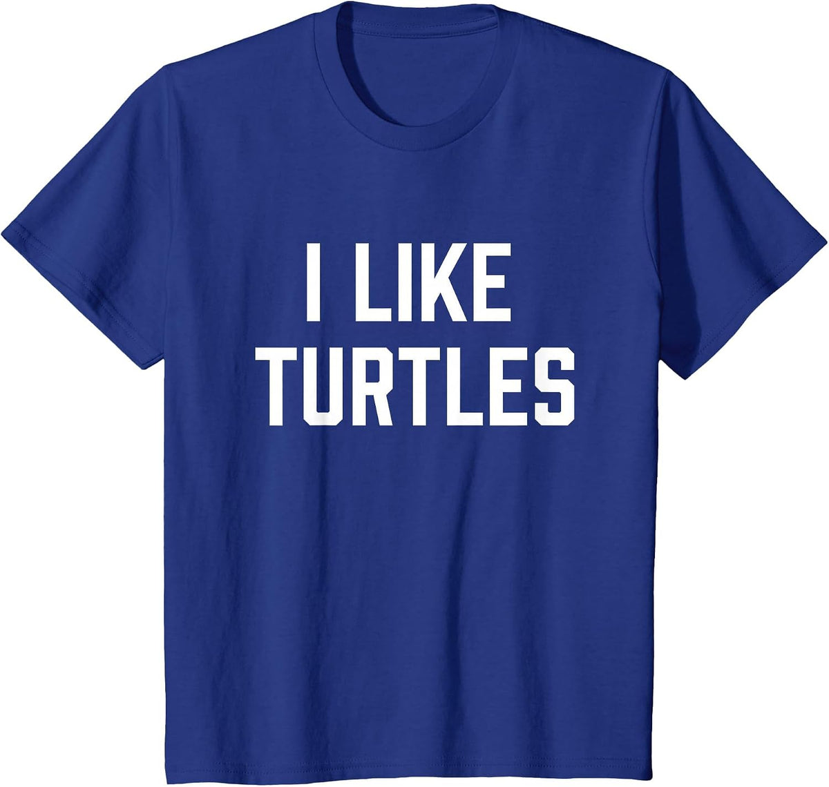 I Like Turtles Funny Turtle Lover T-Shirt - Royal Blue