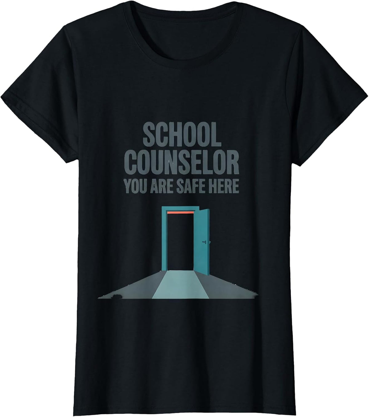 School Counselor You Are Safe Here Warm Appreciation Staff T-Shirt - Black