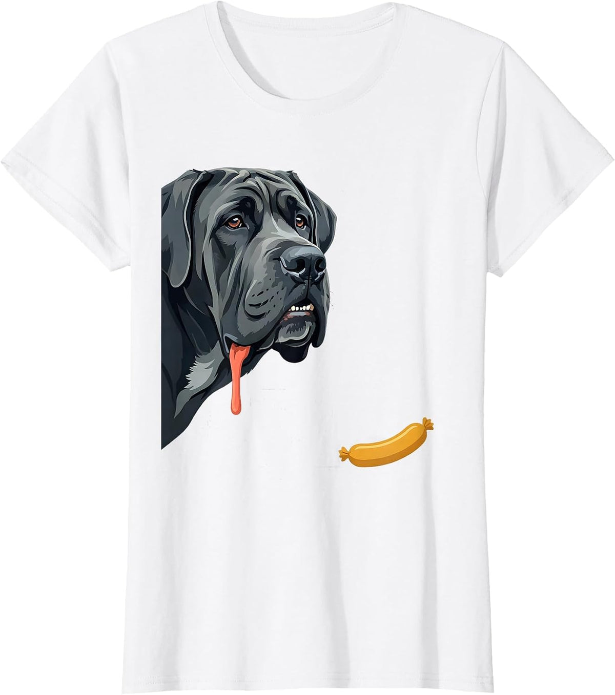 Women's Great Dane Jowls Funny Drool Dog Lover Gift T-Shirt - White