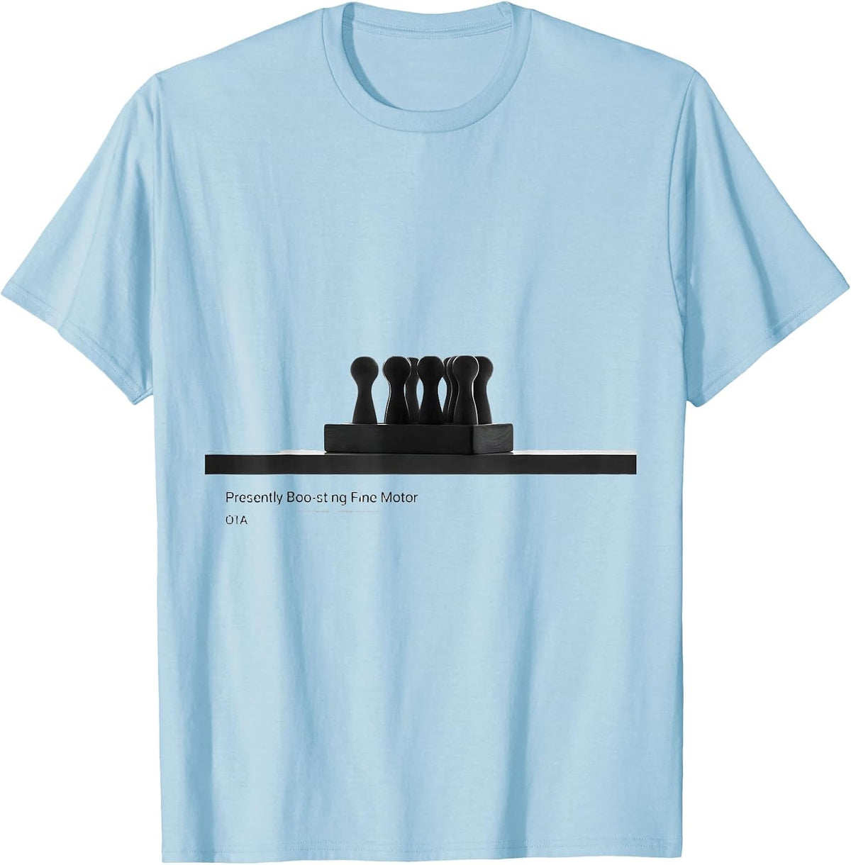 Men's Presently Boo-sting Fine Motor OTA Occupational Therapy T-Shirt - Baby Blue
