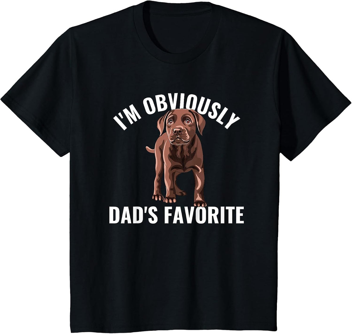 Chocolate Lab Dad Favorite Labrador Retriever T-Shirt - Black