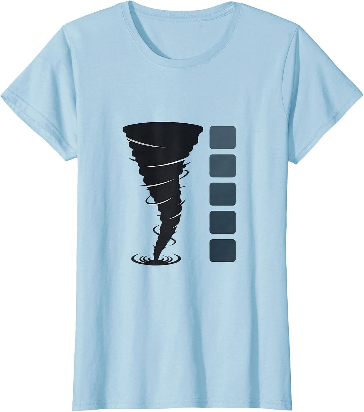 Tornado Funnel Minimalist Storm Chaser Meteorologist T-Shirt - Baby Blue
