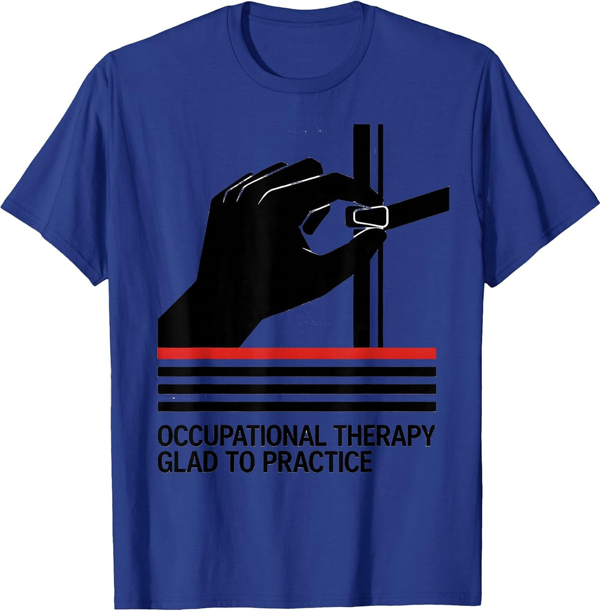 Men's Occupational Therapy Glad To Practice Modernist OT T-Shirt - Royal Blue