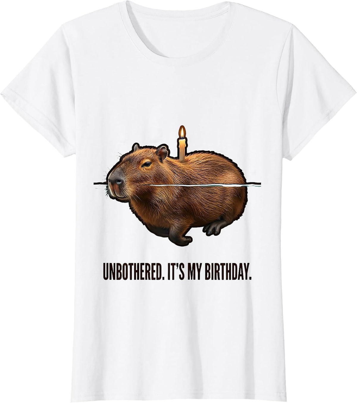 Unbothered It's My Birthday Kawaii Capybara Birthday To Me T-Shirt - White