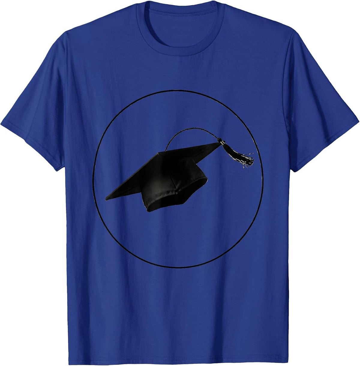 English Teacher Graduation Cap Toss Graphic T-Shirt - Royal Blue