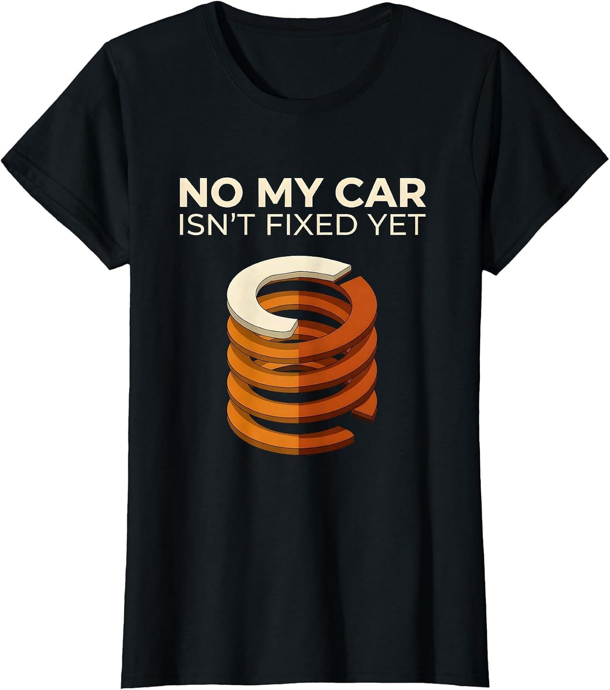 No My Car Isn't Fixed Yet Funny Mechanic Car Enthusiast Gift T-Shirt - Black
